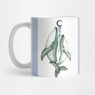 humpback whale moon Mug